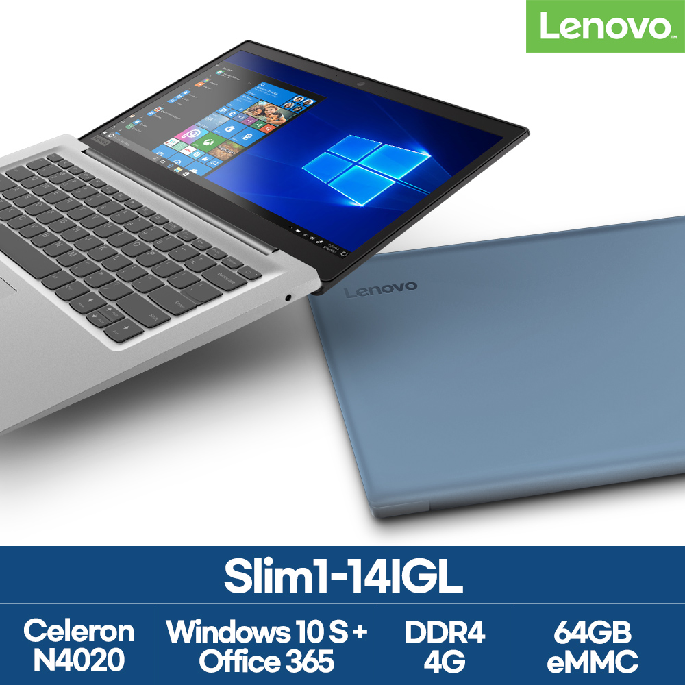 레노버 아이디어패드 Slim1-14IGL05 Win10 S + Office 365