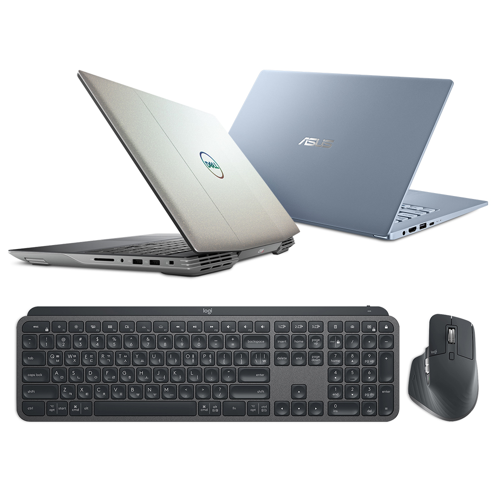 [프로그램 개발자 패키지] Dell 인스피론15 5501 DN5501-WH05KR+로지텍 MX Keys 키보드+로지텍 MX master 3 무선 마우스